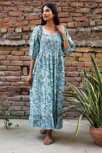 Wholesale 2025 Collection Tie Dye Kaftan <b>Dress</b> V-Neck Long Half Sleeves Rayon Fabric Loose Fitting with Side Slit for Spring - Product Image 5