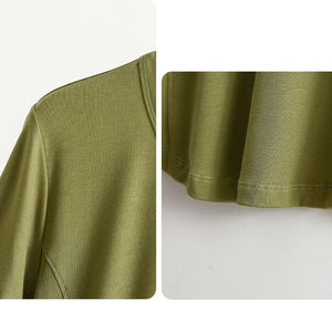 Camiseta transpirable informal de manga corta con dobladillo curvo y cuello redondo de lujo para hombre a la moda personalizada, suministro al por mayor - Product Image 2