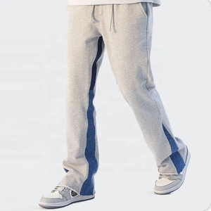Pantalon de survêtement évasé en velours côtelé pour hommes pantalon de survêtement ample personnalisé bouton braguette mi/bas foncé anti-rides joggers cargo - Product Image 2