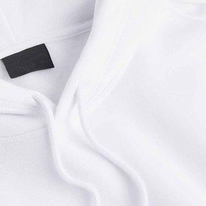 <b>White</b> Smoke Color With Customize Kangaroo Pocket Hooded <b>Sweatshirt</b> for <b>Men's</b> With Your Own Brand Logo Neck Print Design Hood - Product Image 5