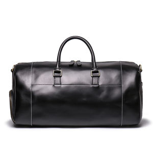 กระเป๋าทรงดัฟเฟิลหนังแท้แบบกำหนดเองกันน้ำมีซิปปิดใช้ซ้ำได้สำหรับสุดสัปดาห์กีฬายิม - Product Image 3