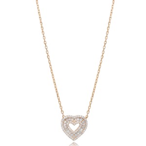 Collar con Colgante de Corazón con Circonitas, Diseño Delicado, Joyería de Plata de Ley 925 Hecha a Mano en Turquía, Venta al Por Mayor - Product Image 6