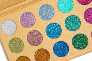 Paleta de sombras de ojos de 16 colores personalizada al por mayor acabado metálico luminoso polvo cosmético brillante resistente al agua maquillaje de ojos Etiqueta Privada - Product Image 3