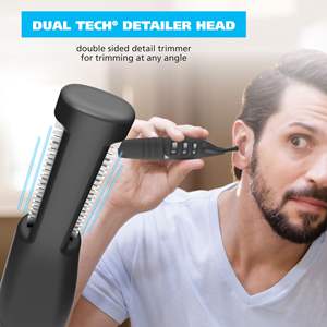 Tondeuse à sourcils et poils de nez 2-en-1 double face au lithium-ion, alimentée par batterie, pour la maison, le camping-car, la voiture, le garage, en plastique, conçue pour les hommes - Product Image 5