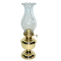 Lanterne à pétrole vintage en laiton avec cheminée en verre |   Lampe de table décorative de Noël |   Éclairage décoratif classique pour la maison, fait main