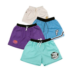 Pantalones cortos de malla deportivos de nailon y poliéster con etiqueta privada sólida personalizados para hombre, pantalones cortos Cargo de entrenamiento de verano de secado rápido - Product Image 5