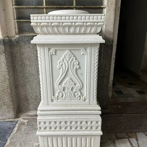 Pot à Tulsi en pierre du Rajasthan, meilleur prix disponible avec livraison à domicile, pot à Tulsi en marbre sculpté à la main sur mesure - Product Image 1