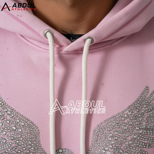 Sweat-shirts pour hommes de haute couture, lavage à l'acide, strass, conçus pour un style streetwear haut de gamme - Product Image 5