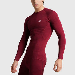 เสื้อรัดรูปแขนยาวเต็มตัวสำหรับผู้ชายเสื้อกีฬาแขนยาวแบบแห้งเร็วระบายอากาศได้ดีโลโก้ตามสั่ง - Product Image 6