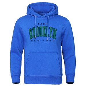Brooklyn ใหม่ York เสื้อฮู้ดโอเวอร์ไซส์ของผู้ชายเสื้อผ้าคอกลมลายสีพื้นเสื้อแฟชั่นสำหรับผู้ชาย - Product Image 3