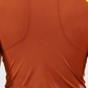 เสื้อยืดฟิตเนสผู้ชายผ้าสแปนเด็กซ์/ ไนลอนกันลมระบายอากาศได้ดีสีพื้นโอเวอร์ไซส์ออกกำลังกายออกกำลังกายฟิตเนส - Product Image 5