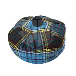 Chapeau Anderson Tartan Tam O' Shanter pour hommes, béret Balmoral Scottish Tammy, taille libre, style bonnet à la mode - Product Image 1