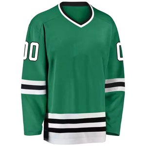 Jersey de Hockey Transpirable de Malla Personalizado de Alta Calidad con Cordones, Logotipo Rojo Sublimado, Jersey de Hockey sobre Hielo para Equipo Adulto - Product Image 2