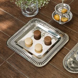 <b>Table</b> Centerpieces Decor Premium Quality Steel Serving Foods <b>Tray</b> Home Decor Stainless Steel Serving Food Platter for - Product Image 3