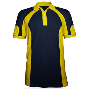 Combinaison de couleurs design uniforme vierge moins cher chemise jaune blanc rouge bleu marine et noire polos à bas taux 2025 - Product Image 2