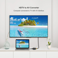 Adaptador ZLD Mini 1080P HDTV a 3RCA CVBS con Material ABS para TV y VCR