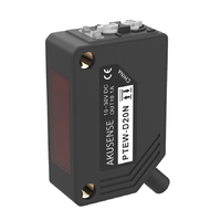 Sensor Fotoelektrik Difus AKUSENSE PTEW-D20P 5-200mm PNP 10-30V DC IP65 Casing Persegi Kompak dengan Sekrup Penyesuaian Sensitivitas