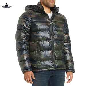 Abrigo acolchado grueso transpirable relleno de plumón suelto personalizado OEM de alta calidad para hombres - Product Image 4