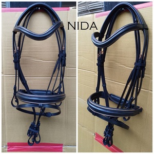NIDA Frontal de Cuero Marrón para Caballo, con Costuras Decorativas, Acolchado de Cuero Suave, para Caballos de Tamaño -COB-FULL, Equipo Ecuestre - Product Image 6