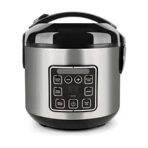 家用器皿ARC-914SBD数字冷触摸米粮炊具和蒸锅，不锈钢，银
