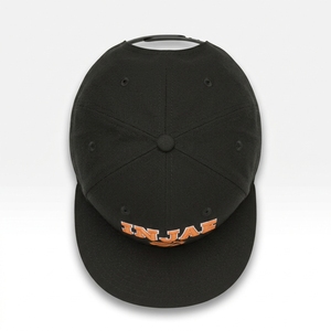 Casquette snapback noire à visière plate avec broderie personnalisée de lettres de basket-ball, 6 panneaux, en coton, unisexe, pour un usage quotidien - Product Image 6