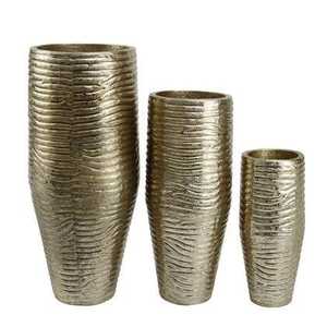 Jarrón de Flores Decorativo Hecho a Mano, Jarrones Brillantes Pulidos Artesanalmente, Decoración para el Hogar, Jarrones de Metal con Acabado Antiguo para Jardín - Product Image 4