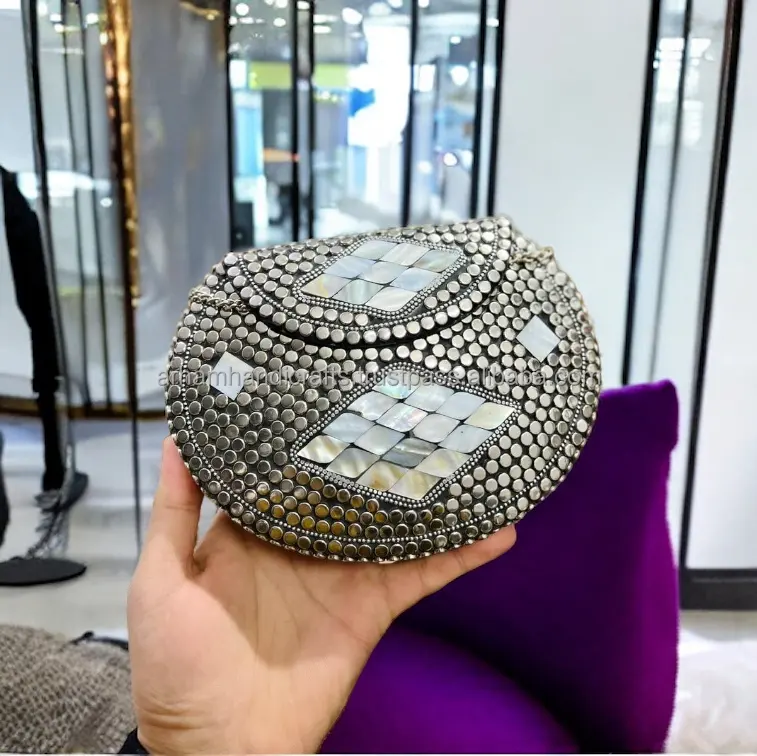 Handgefertigte vintage Mode Mosaik Metall Boho-Design Damenmode Abendkleidung Handtasche Geldbeutel zu einem günstigen Preis von LUXURY CRAFTS