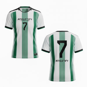 Maillot de football haute performance 100 % polyester, design personnalisé par sublimation, respirant, écologique, léger - Product Image 1