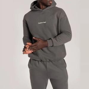 Sweats à capuche en molleton pour hommes surdimensionnés de nouveau design avec impression en relief de poche avant classique pour la saison d'hiver et les garçons - Product Image 2