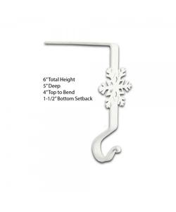 Elegante soporte para medias de metal con forma de gancho con acabado recubierto de polvo blanco perfecto para Navidad y decoración del hogar - Product Image 3