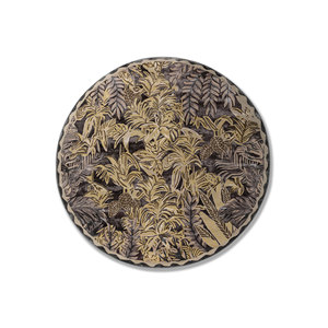 Alfombra Aurelia Gris y Negra de Lana y Viscosa, Hecha a Mano, con Diseño Floral Rectangular para Sala de Estar, Alfombra a Rayas para Pasillo, Modelo TRA-15189 (CS-01) - Product Image 1