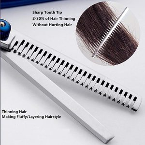 Ensemble de ciseaux de coiffeur de 6 pouces Ciseaux de coiffeur professionnels Coupe de cheveux Ciseaux amincissants à la mode - Product Image 2