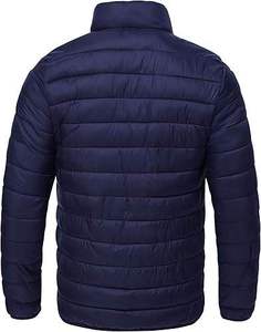 Zipper Front Puffer <b>Jacket</b> <b>Men</b> Stylish Thick Padded Winter Outerwear Trendy Casual Warm Lightweight <b>Travel</b> Coat - Product Image 6