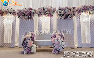 Fusion Wedding Stage Gate <b>Frame</b> <b>Backdrop</b> Luxury Canadian Wedding Stage <b>Frame</b> Ravishing Reception Night Stage Gate <b>Frame</b> - Product Image 4