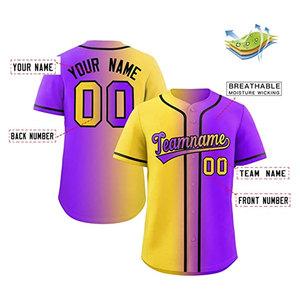 Camiseta de Béisbol LOVENA WEAR, Impresa, Transpirable, de Secado Rápido, Duradera, 100% Poliéster, Cuello en V, Nombre del Equipo Personalizado - Product Image 2