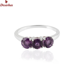 Luxury Exquisite Elegant 925 Sterling <b>Silver</b> <b>Garnet</b> Three Gemstone <b>Ring</b> Classic Style Fine Jewelry for Women for Parties - Product Image 5