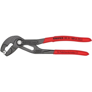 For KNIPEX 180mm Overall Length Spring Band Clamp <b>Pliers</b> 50mm Maximum Capacity 15 <b>Settings</b> Plastic Coated-Product Category <b>Plier</b> - Product Image 5