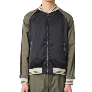 Blousons d'aviateur de haute qualité à la mode veste d'extérieur pour collèges et écoles pour hommes vêtements de rue avec veste respirante de couleur unie - Product Image 1