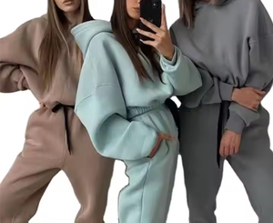 Sudadera Corta con Capucha de Manga Larga para Mujer, de Alta Calidad, Resistente al Viento, con Logotipo Personalizado, para Gimnasio, Fitness, Aire Libre, Spandex/Algodón - Product Image 1