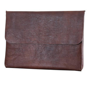 Vintage 13inch 15inch Genuine Buffalo Leather <b>Laptop</b> Sleeve Handmade Real Leather Computer <b>Bag</b> with PU Cover - Product Image 3