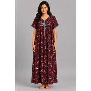 Evolove Women's Premium Rayon Modal Nightwear-Breathable Free Size Homewear Coffee Brown - Product Image 5