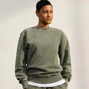 เสื้อสเวตเตอร์คอกลมของผู้ชายเสื้อสเวตเตอร์คอ100% แขนยาวผ้าฝ้ายระบายอากาศได้ดีสวมใส่สบาย - Product Image 2