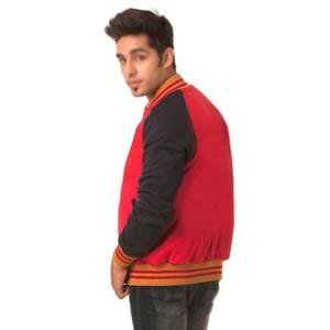 แจ็กเก็ตเบสบอลของผู้ชายเสื้อแจ็กเก็ตเบสบอลผ้าคอตตอนแขนเสื้อคอตั้งไซส์พิเศษสำหรับฤดูใบไม้ผลิ - Product Image 5