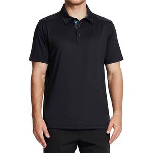 Polo informal de negocios para hombre, camisetas de manga corta en blanco lisas negras, camiseta de Golf deportiva con logotipo bordado con impresión personalizada - Product Image 1