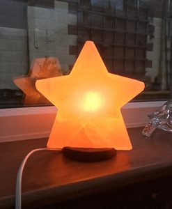 USB Carved <b>Star</b> Shape Pink Himalayan Salt <b>Lamp</b> Eco-Friendly Home Decoration Nautical and Love Style for Christmas - Product Image 1