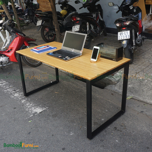 RecBamboo <b>Computer</b> <b>Desk</b> 140x70cm with Assembled Iron Legs - Product Image 2