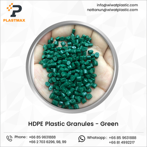 Granulés de plastique HDPE recyclés 100% vierges de couleur verte pour usage industriel au prix le plus bas - Product Image 2