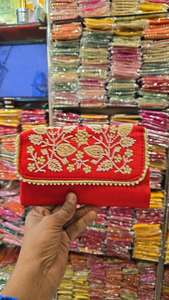 Handbag <b>Clutch</b> Indian <b>Vintage</b> Banjara <b>Clutch</b> Kutch Embroidered Pouch Natural Best Traditional Flowers, and Geometric Shapes - Product Image 3