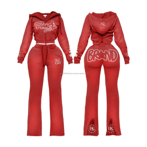 Conjunto Deportivo de Dos Piezas para Mujer, Top Corto y Pantalones Jogger de Alta Calidad, Modelo 2026 - Product Image 1