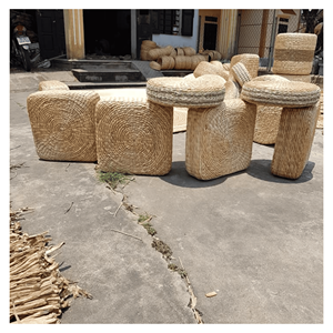 Water Hyacinth <b>Cushion</b> <b>Pad</b> Woven hyacinth <b>seat</b> <b>pad</b> with fabric backing for chair comfort and home décor Vietnam - Product Image 4